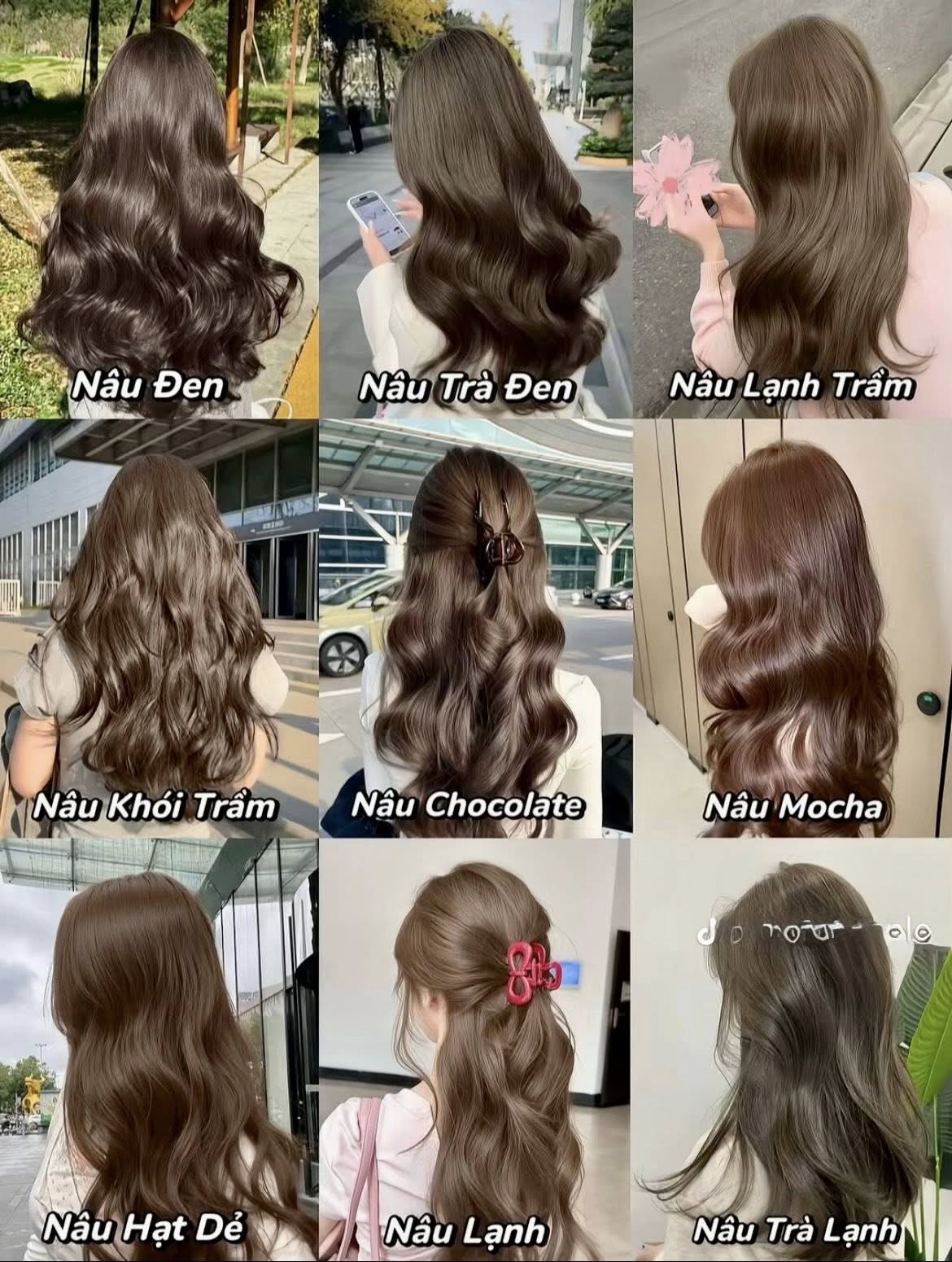 6️⃣ Dimensional Brunette – Brunette nhiều lớp ánh sáng